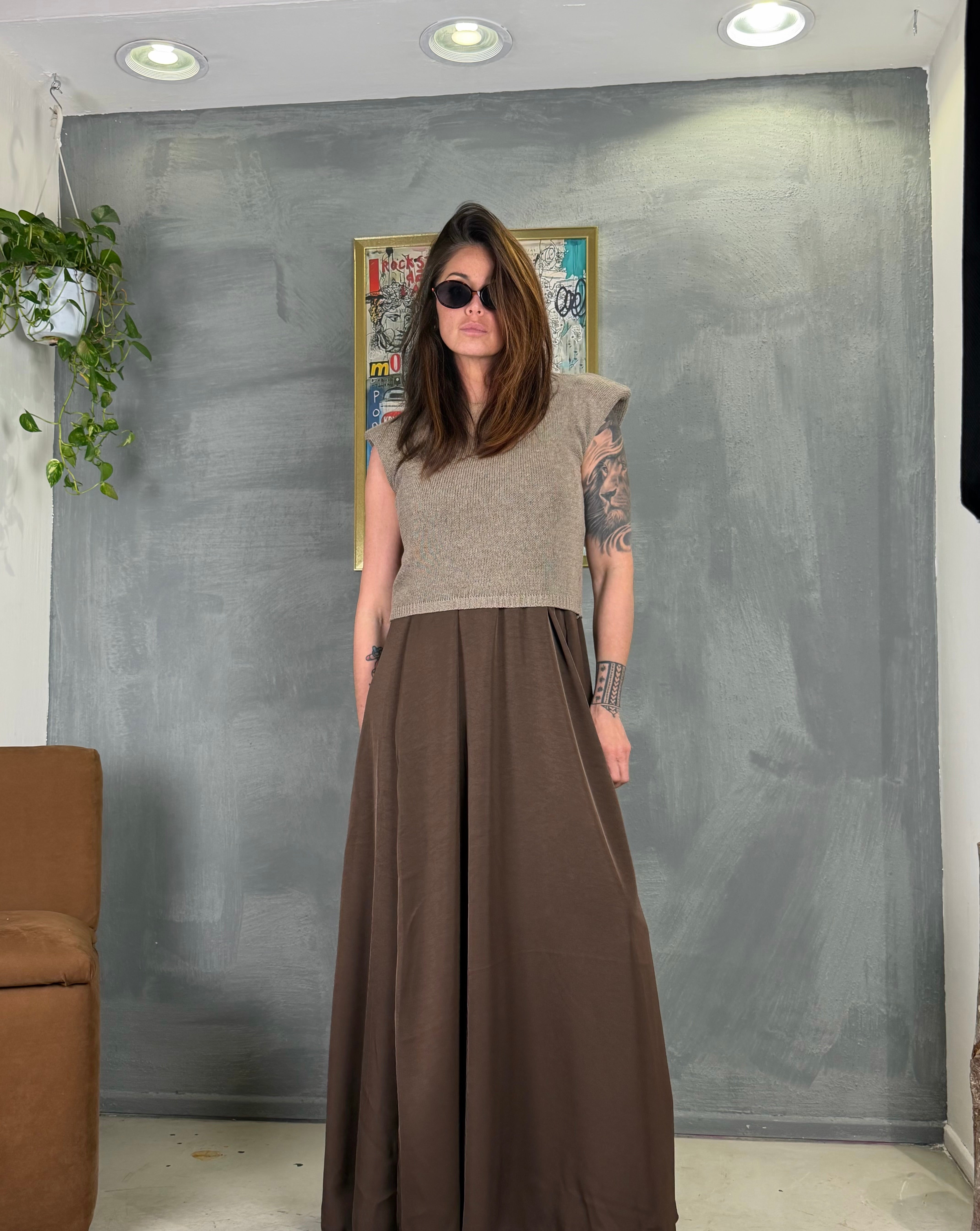 Gilet con spalline FAW corda