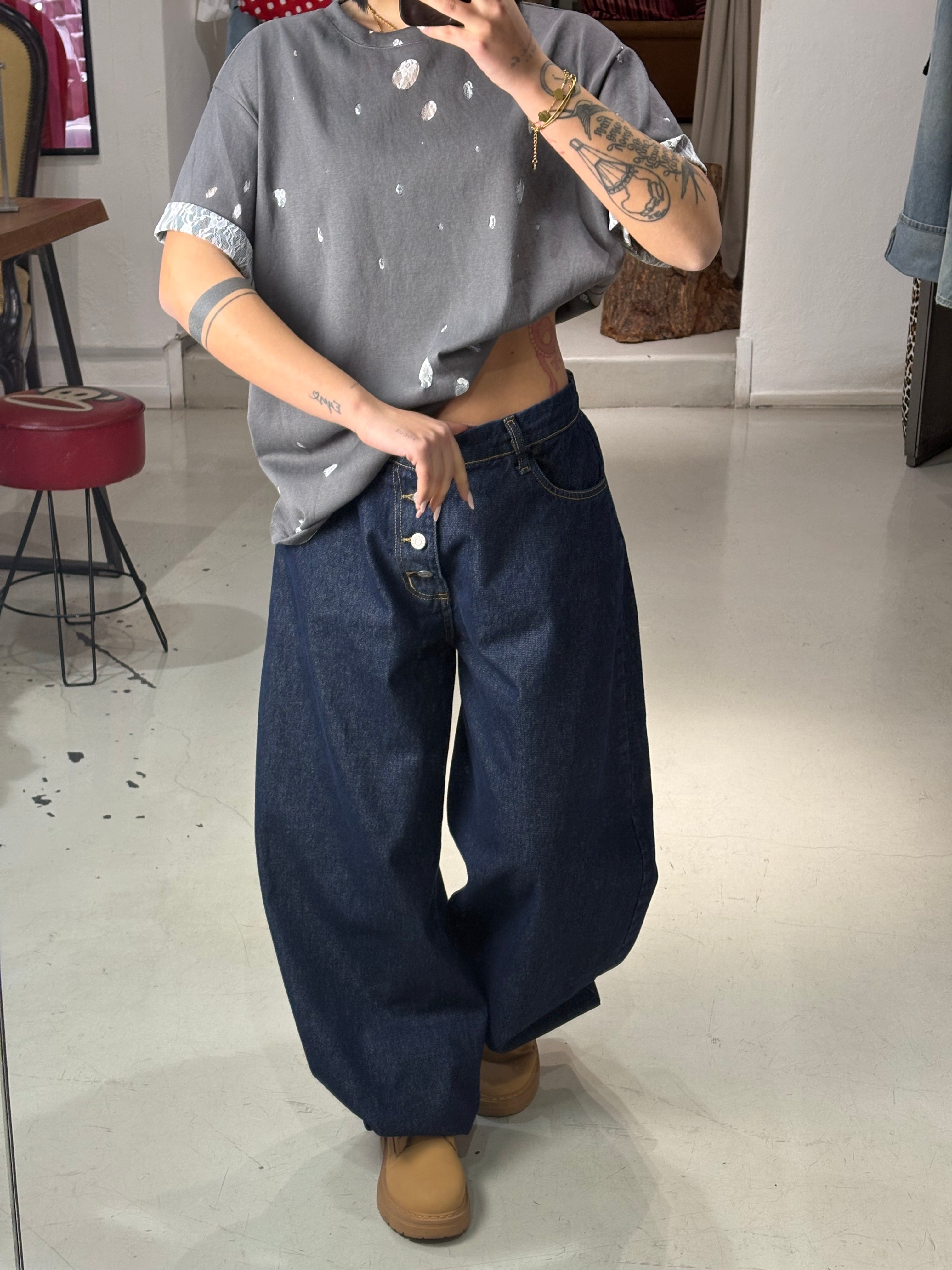 T shirt MIX mezza manica grey