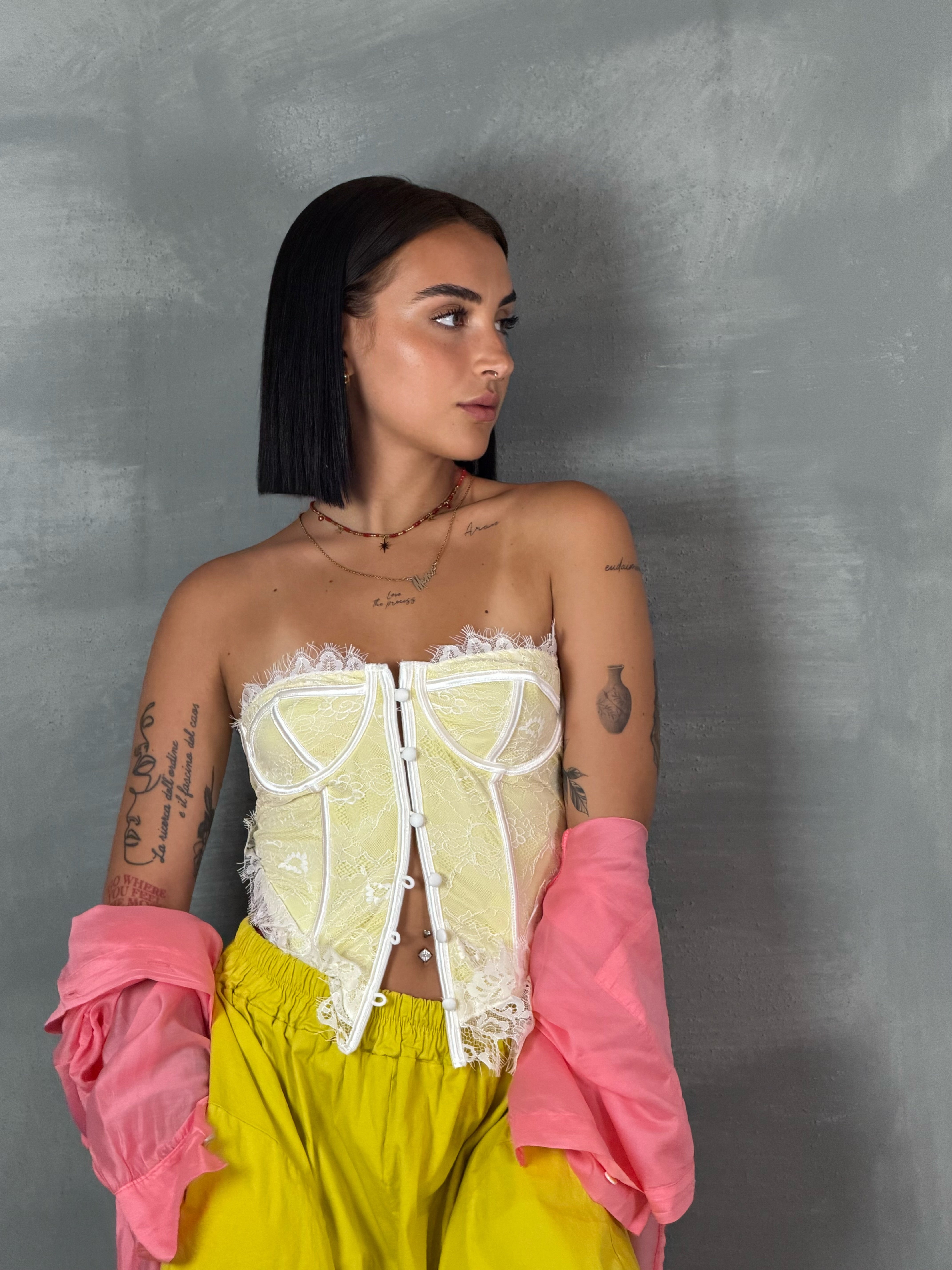 Bustier pizzo TAHAL butter