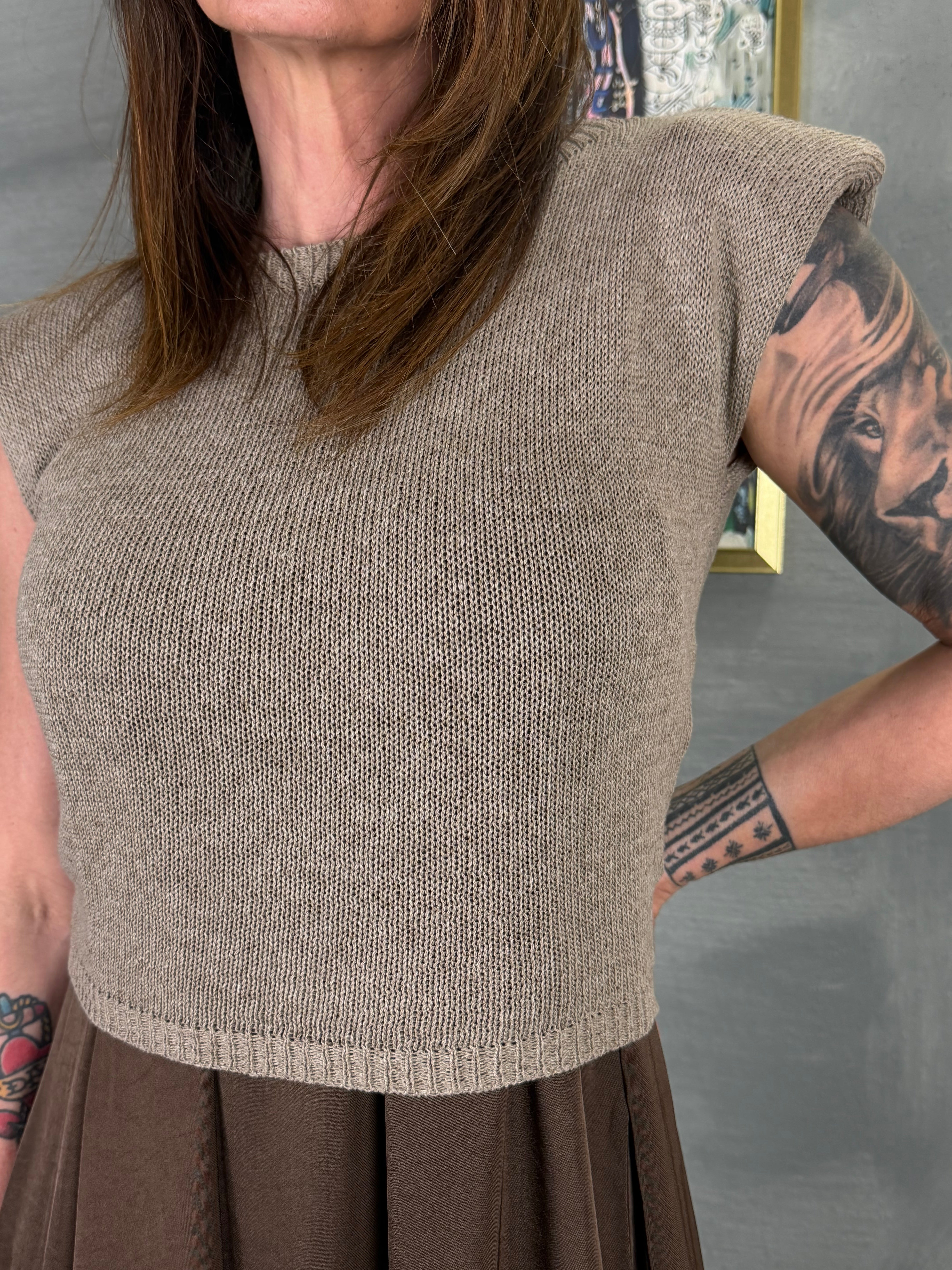 Gilet con spalline FAW corda