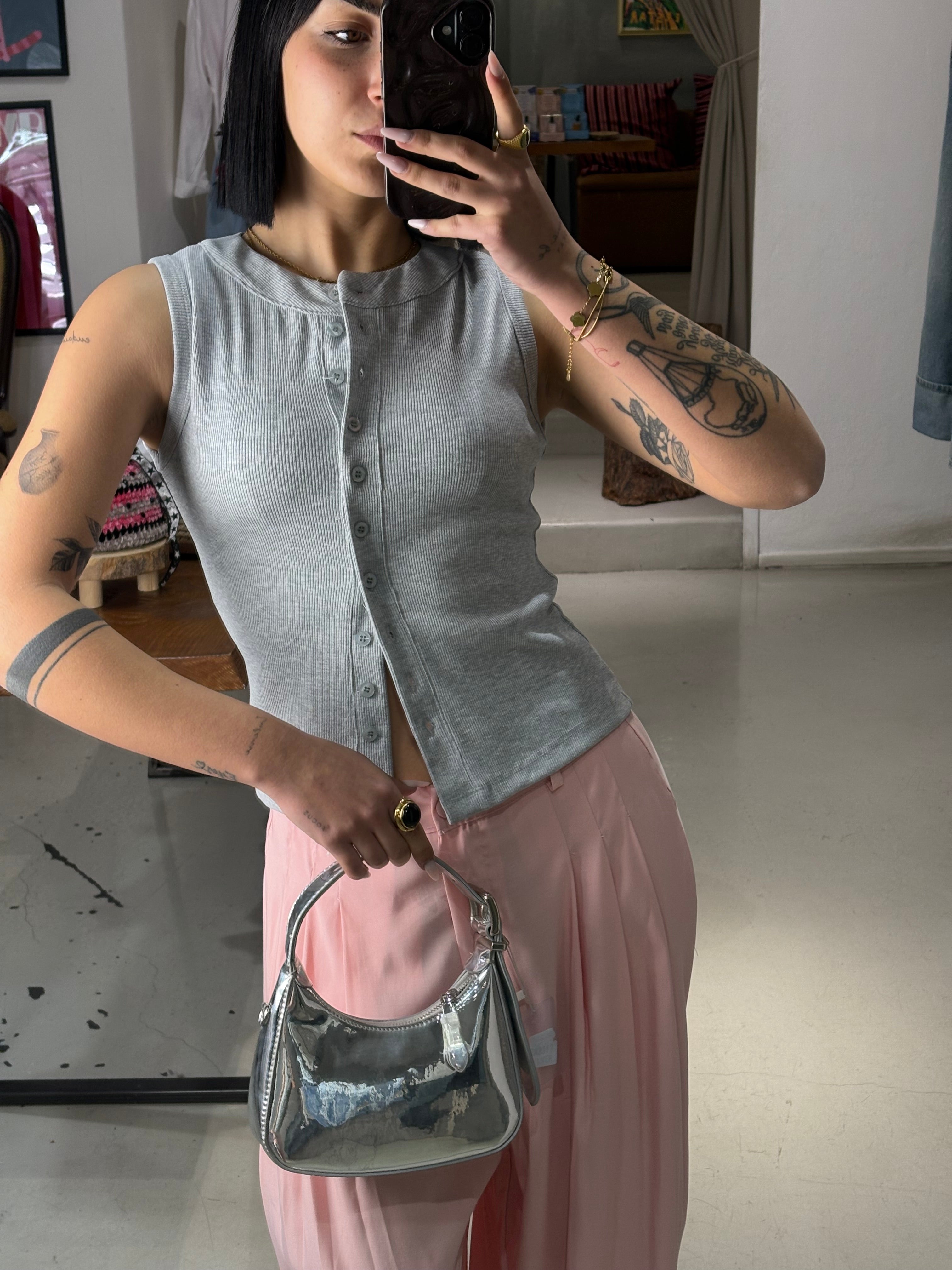 Maglia GAYN giromanica serafino Heather