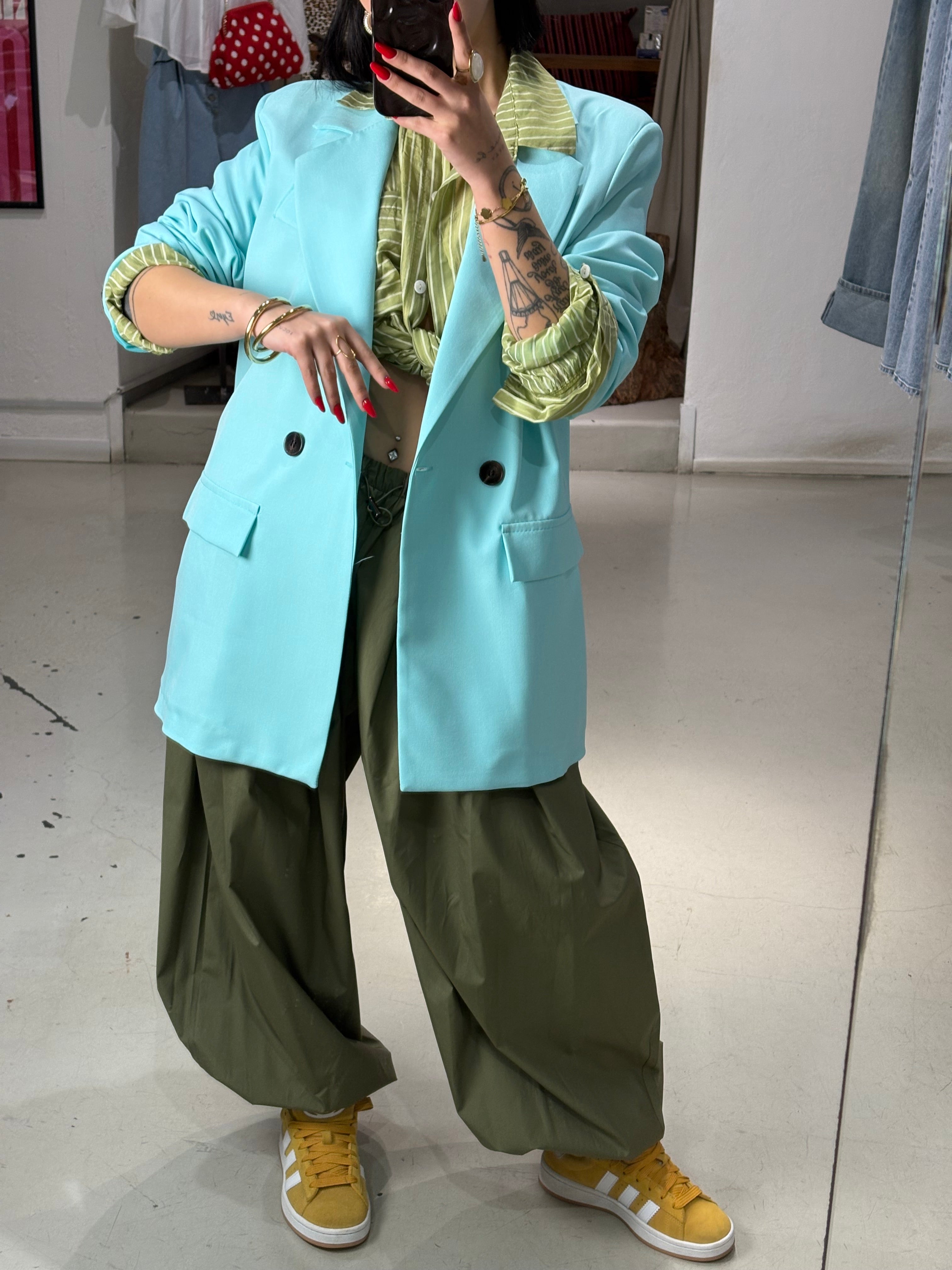 Blazer doppiopetto TURN acqua