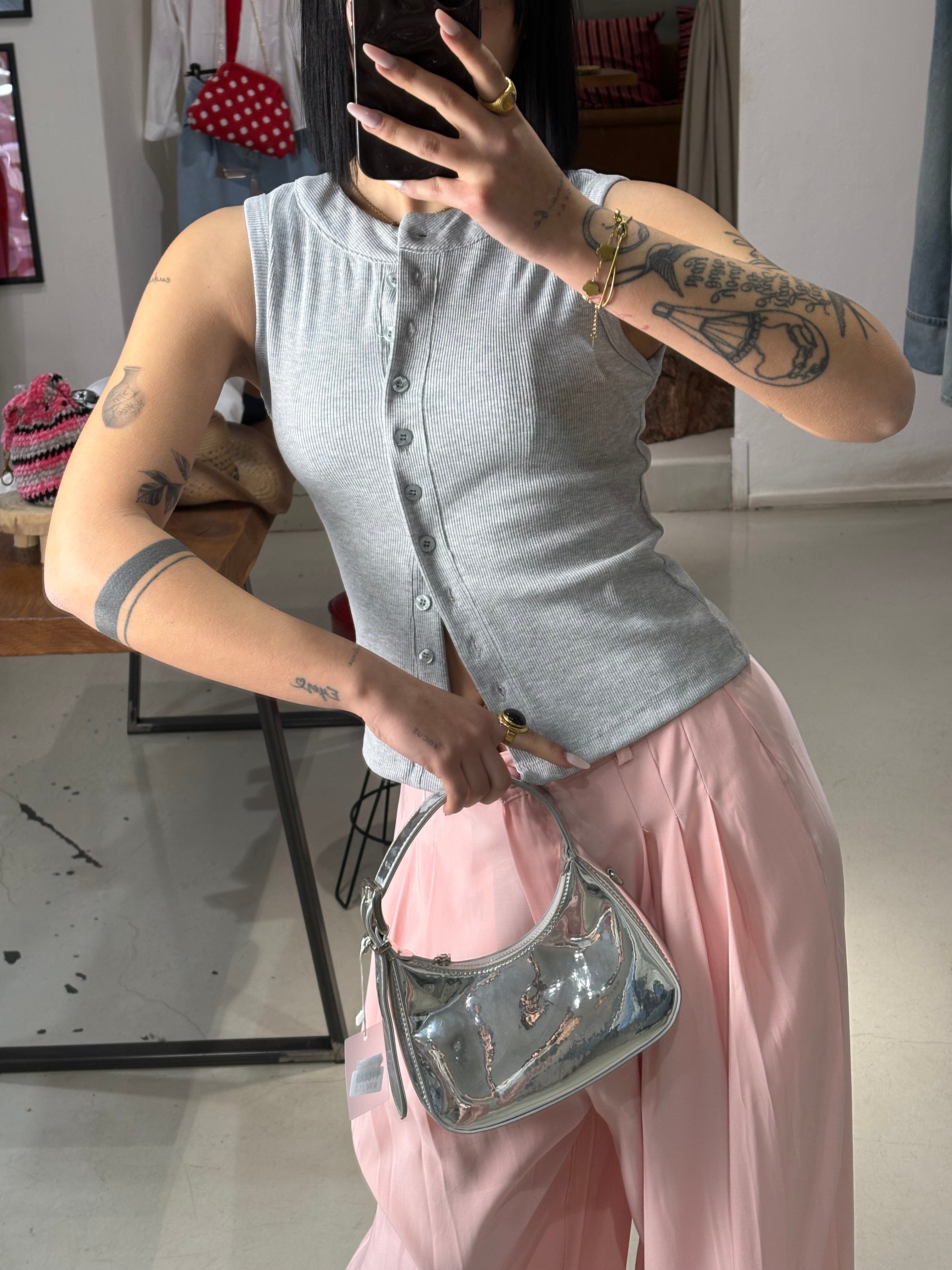 Maglia GAYN giromanica serafino Heather