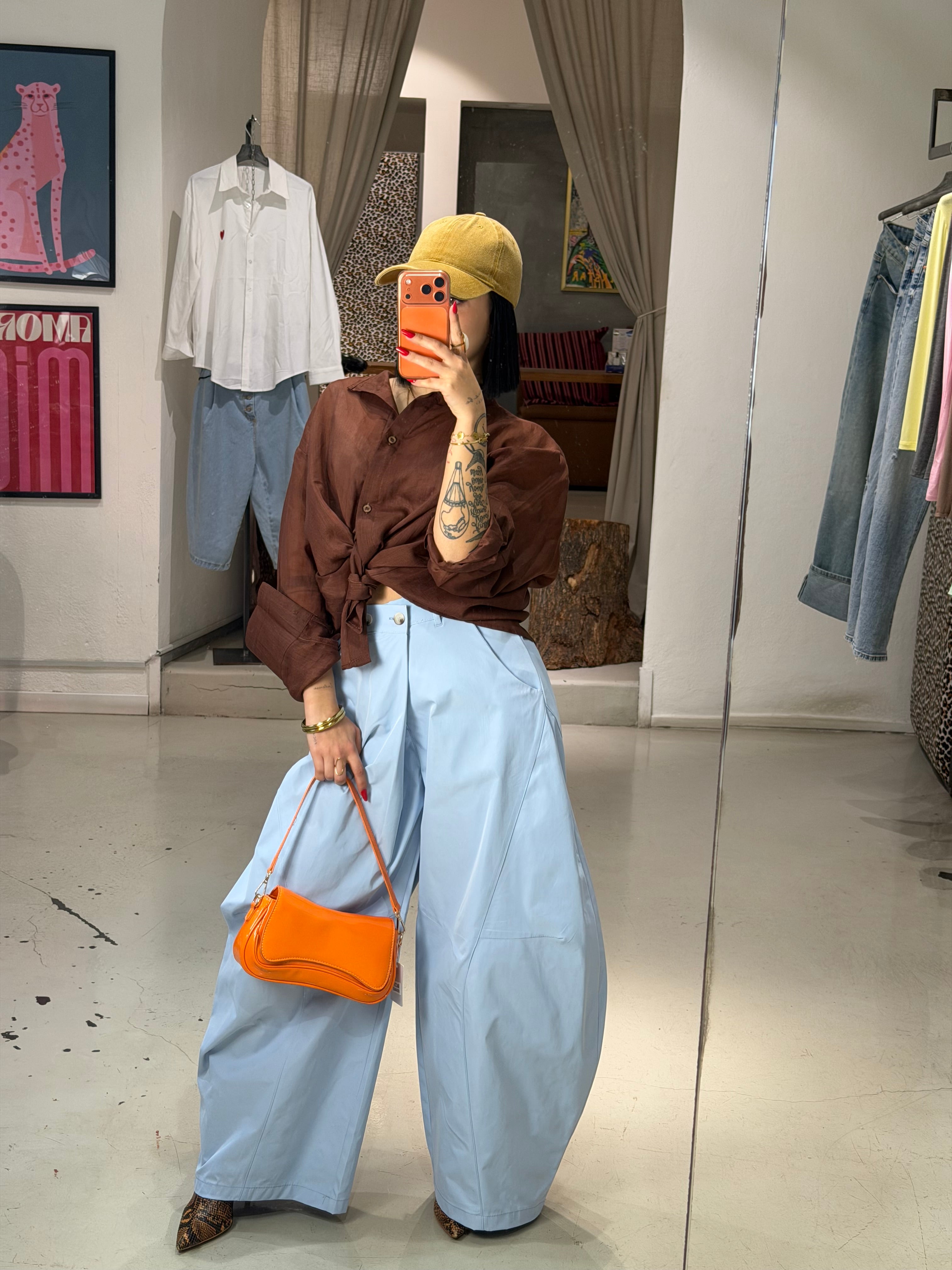 Pantalone over DRIFT celeste