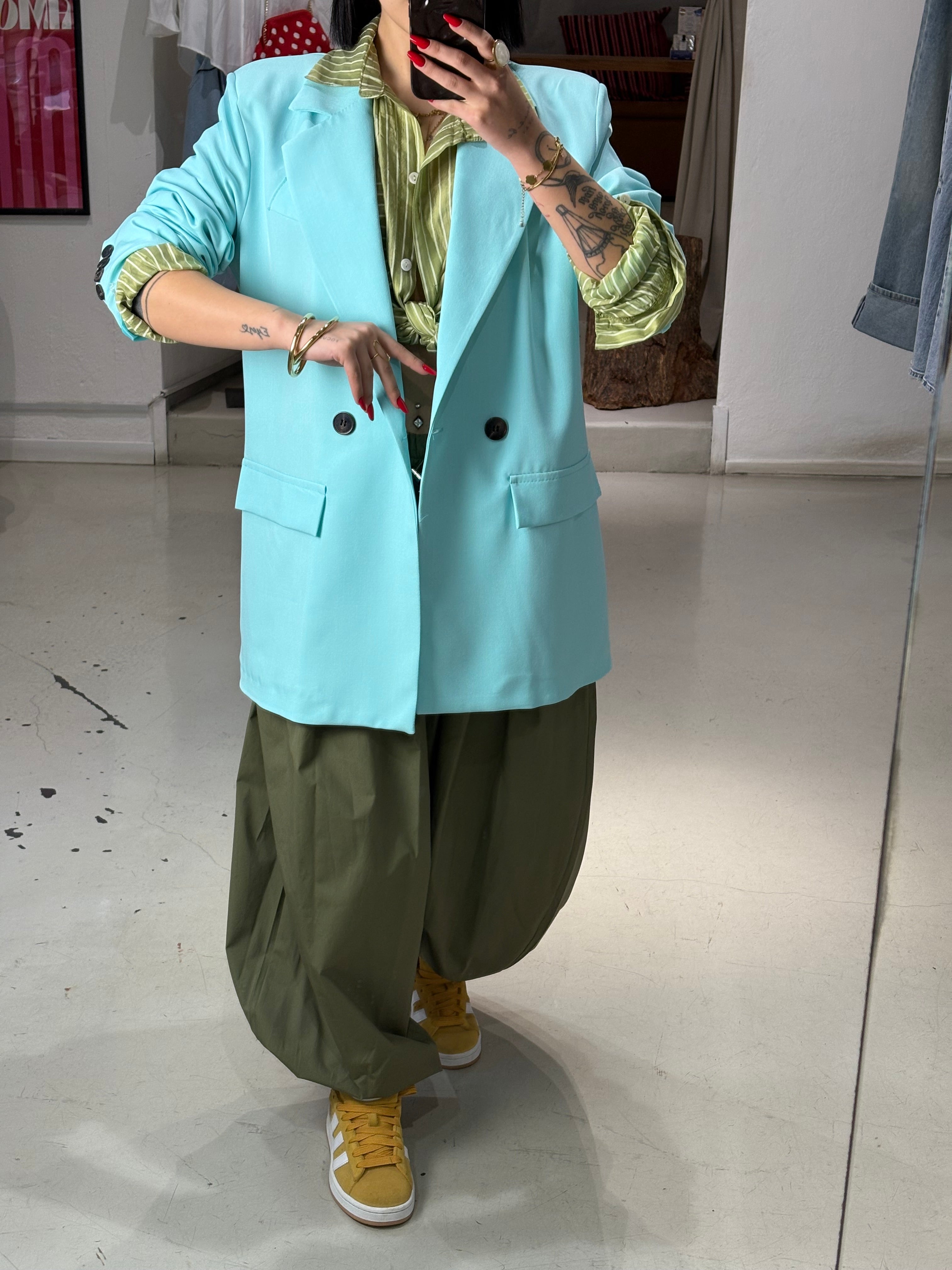 Blazer doppiopetto TURN acqua