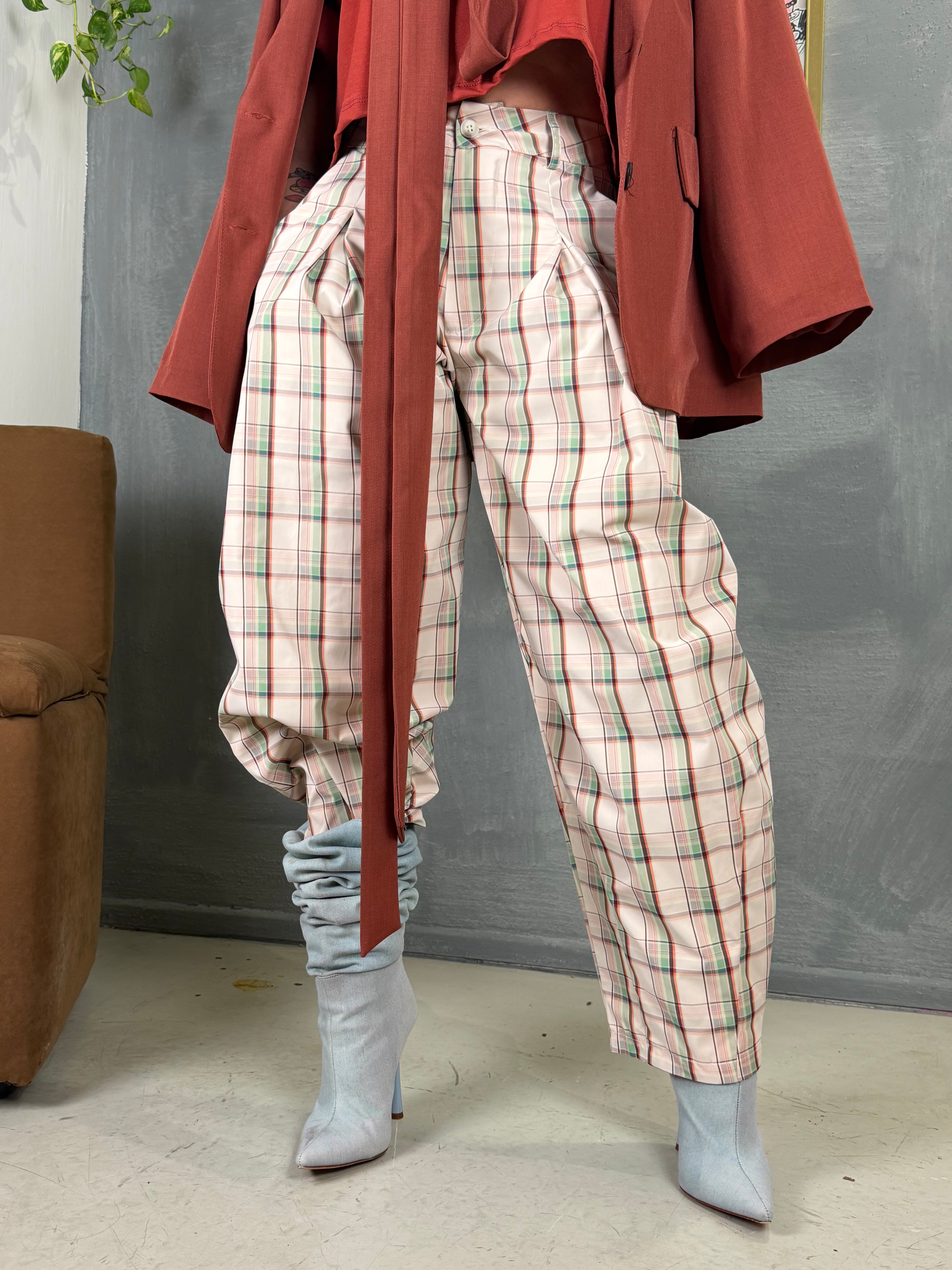 Pantalone over  CLOWN beige