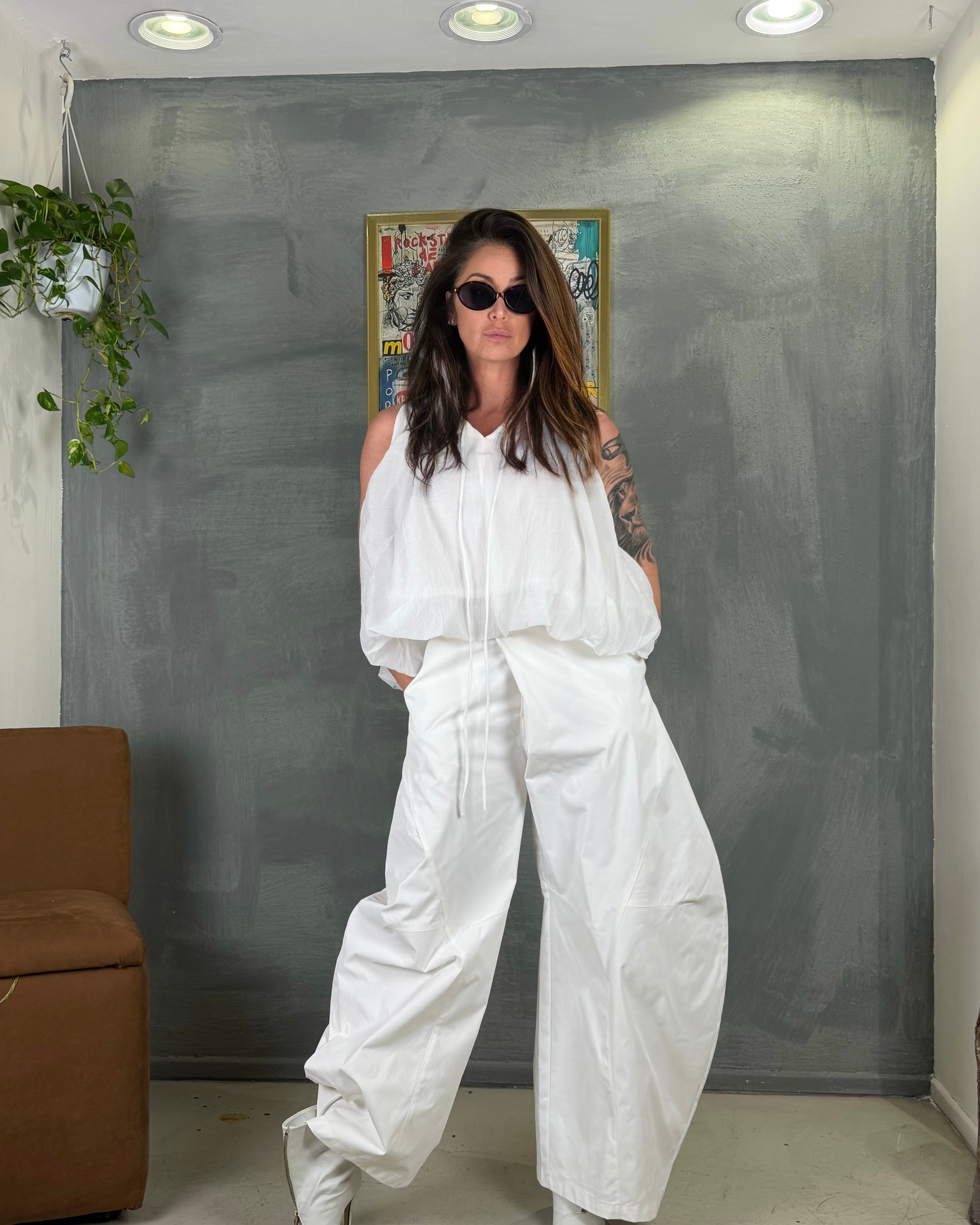 Pantalone over  DRIFT bianco