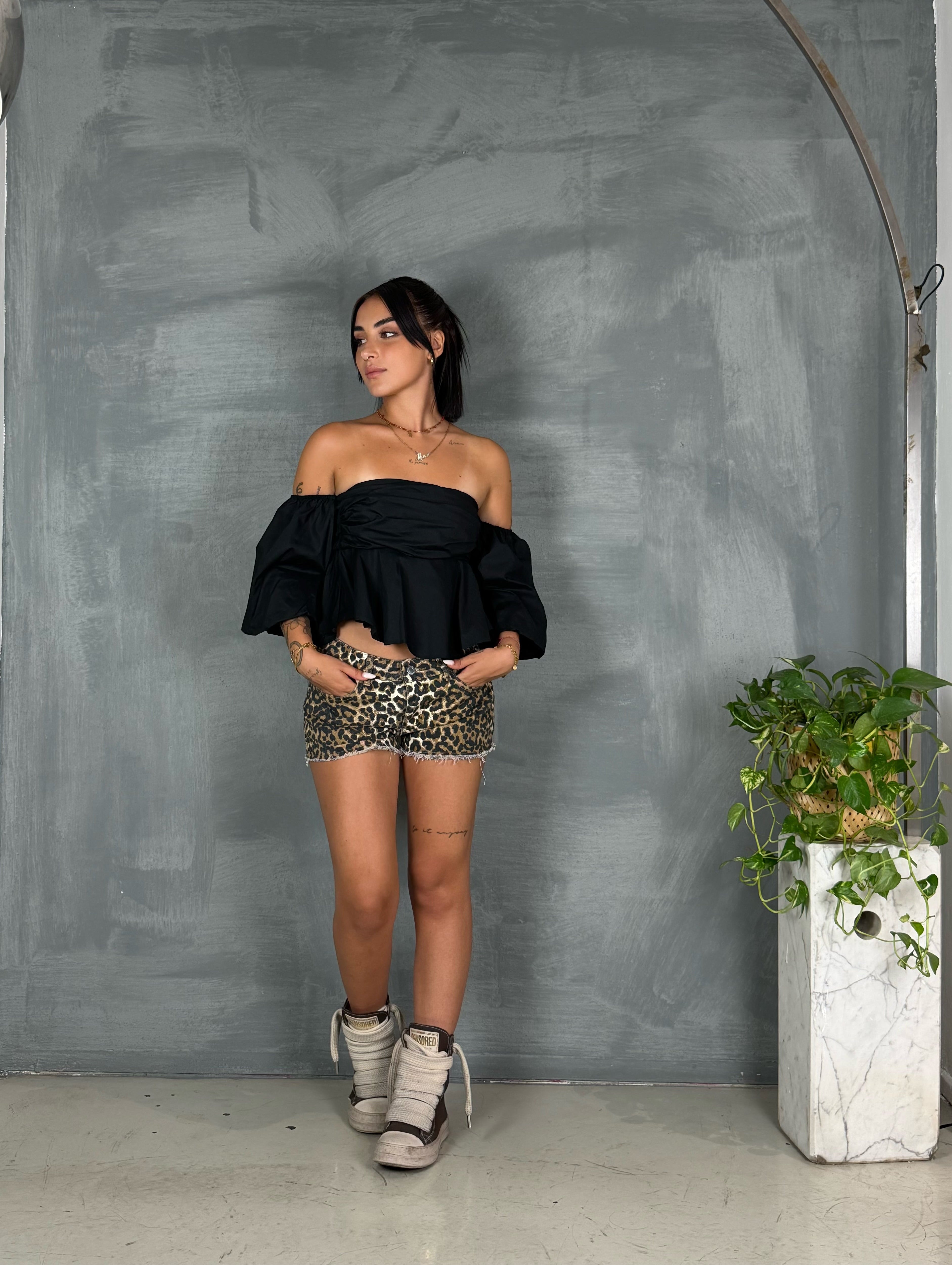 Top cotone  ELCHE black