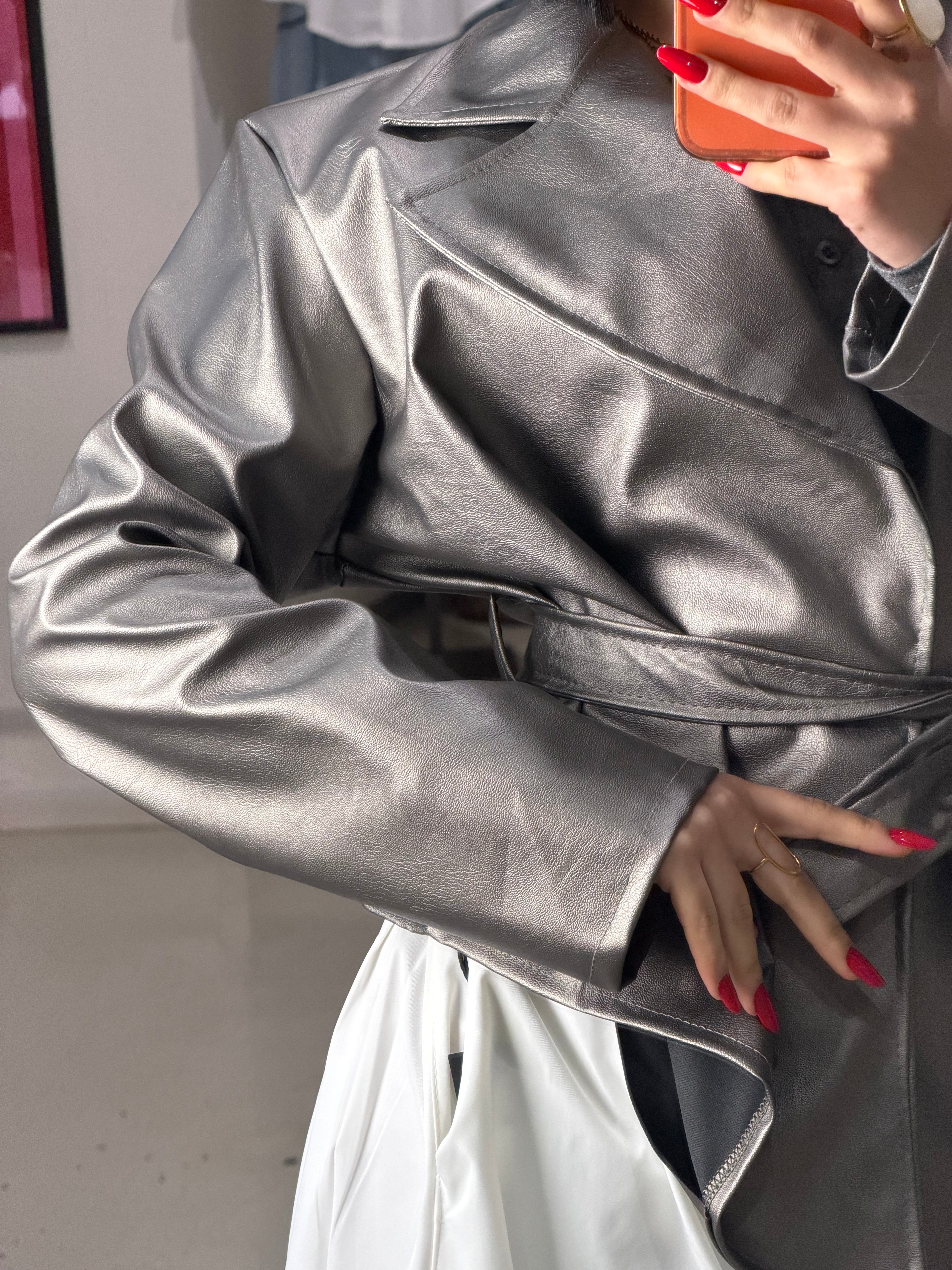 Mini trench  STORM argento scuro