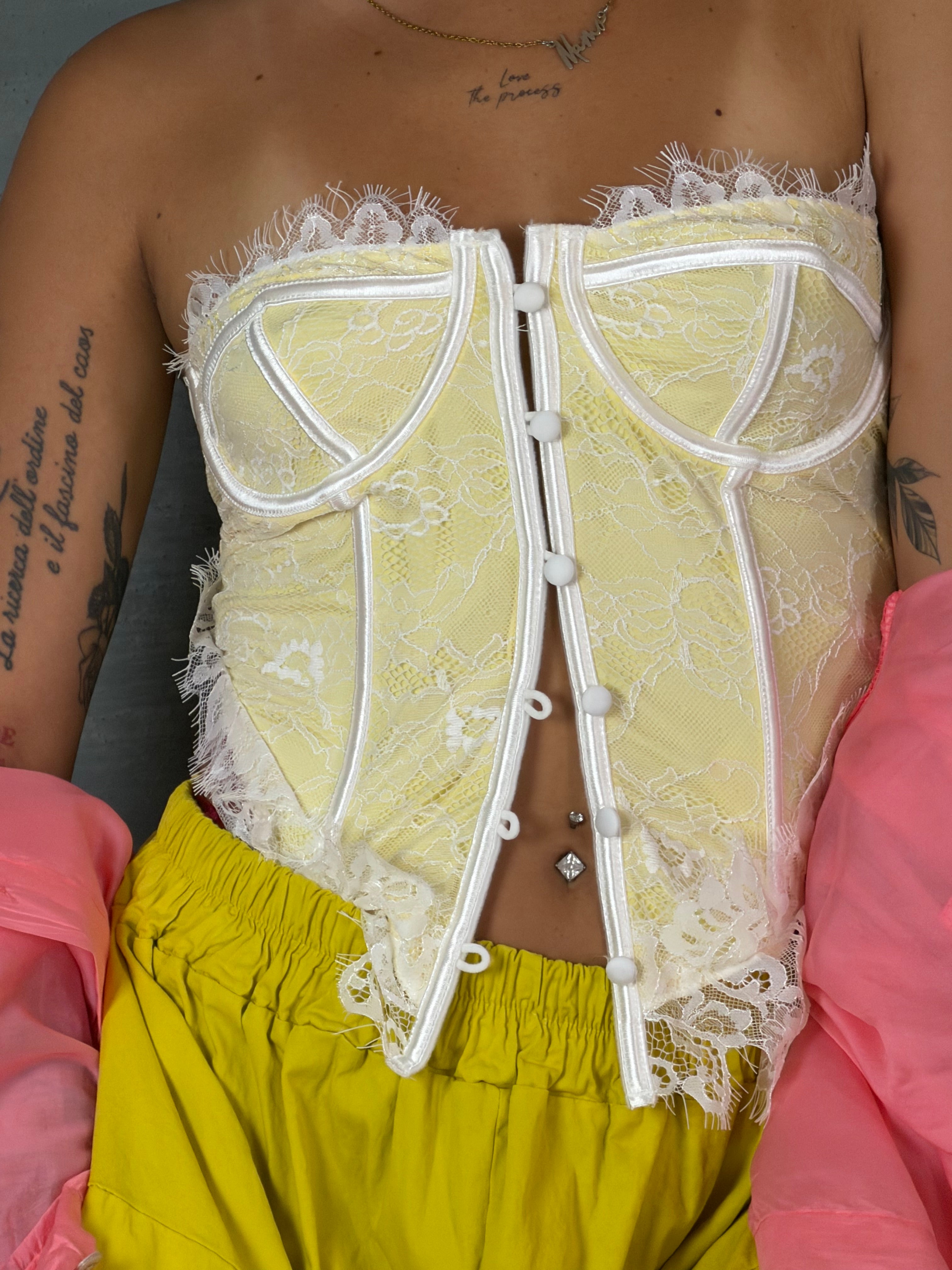 Bustier pizzo TAHAL butter