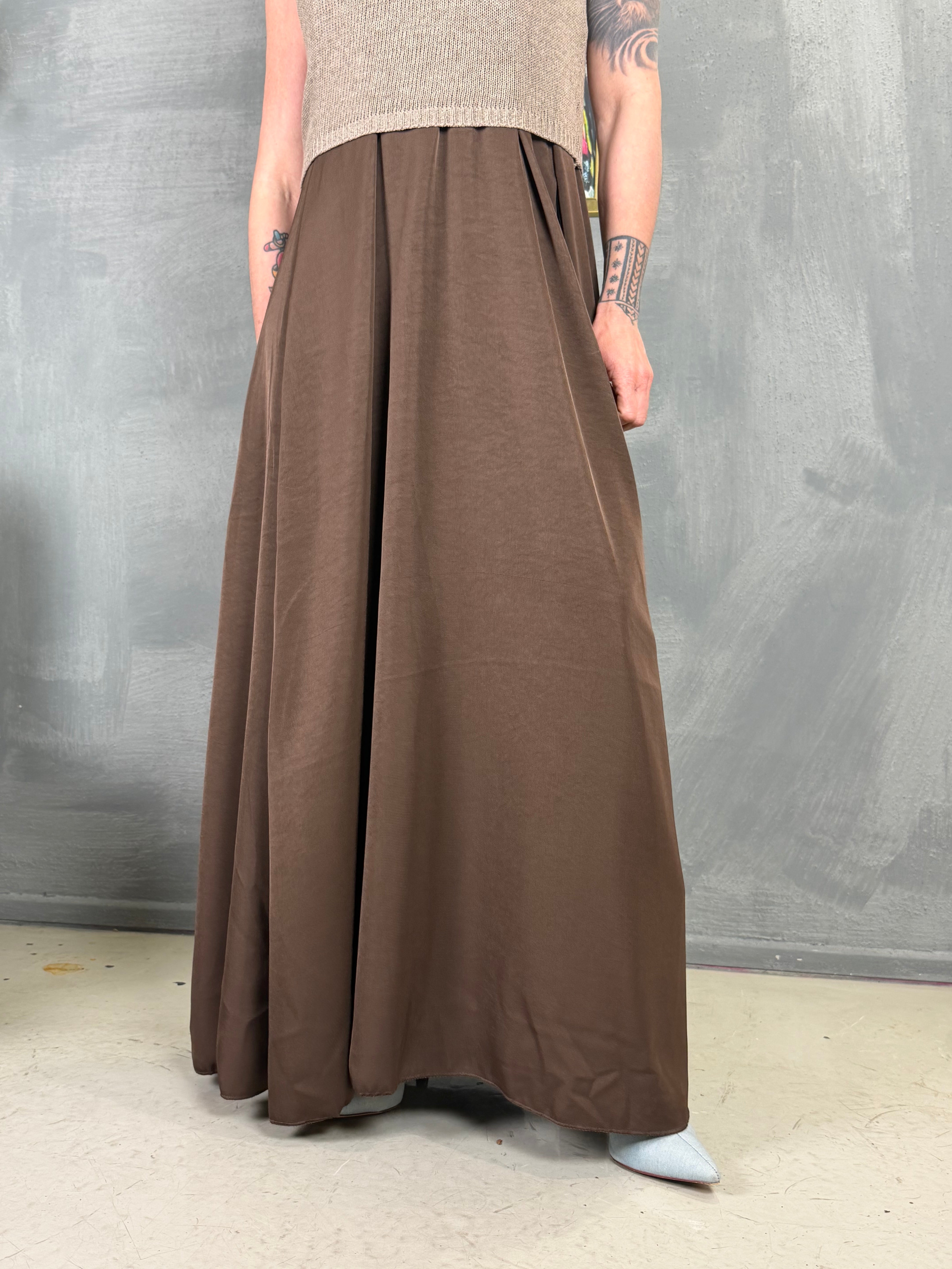 Abito gm lungo ABOUT satin moro