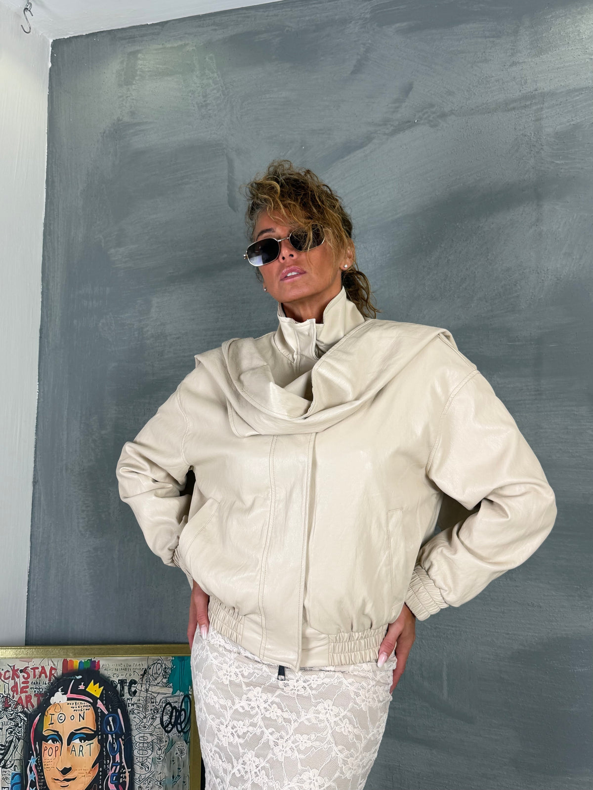 Bomber SADDLE crema