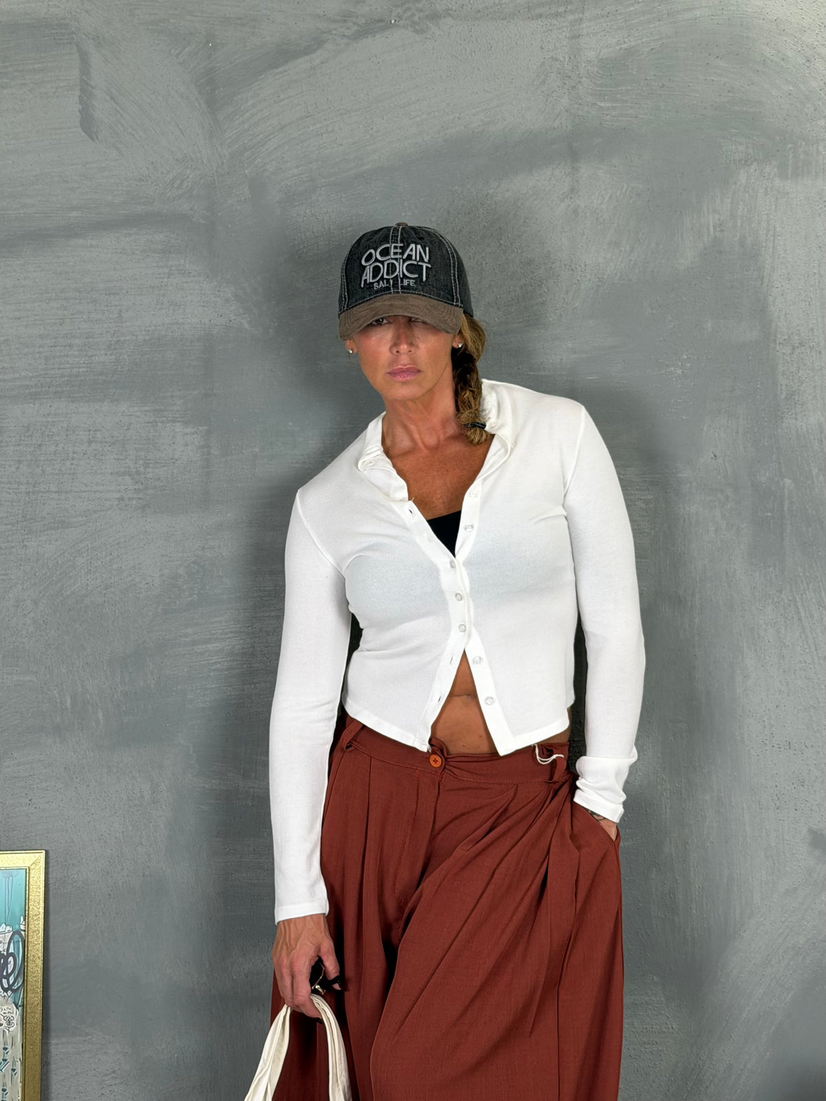Mini cardigan TROGONE White