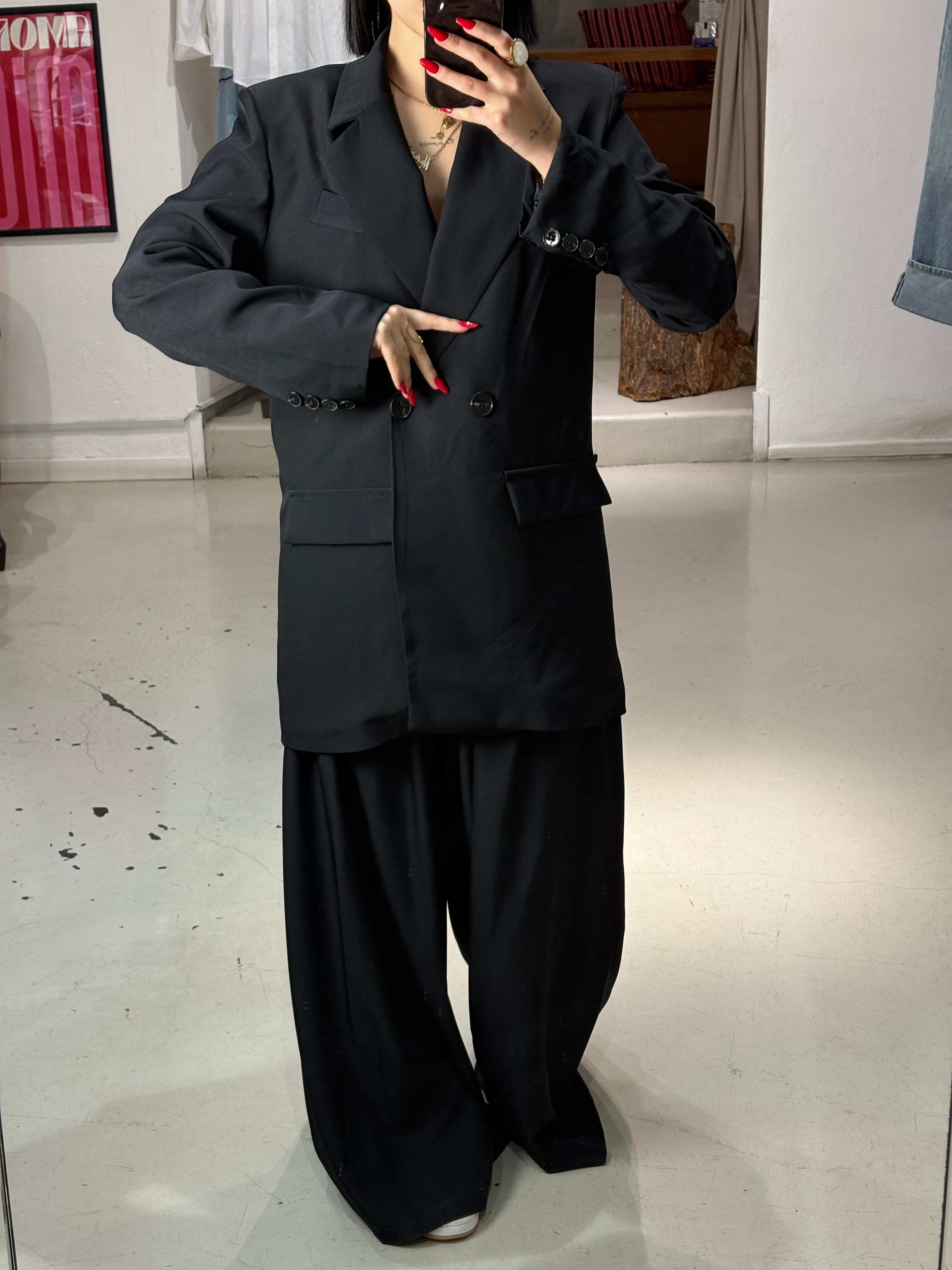 Blazer doppiopetto TURN black